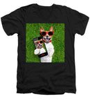 Dog Selfie - Men's V-Neck T-Shirt