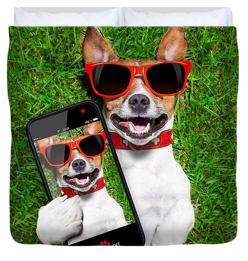 Dog Selfie - Duvet Cover