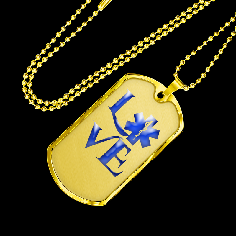 EMT Love (Gold) Dog Tag