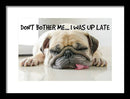Don't Bother Me - Framed Print