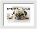 Don't Bother Me - Framed Print