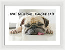 Don't Bother Me - Framed Print