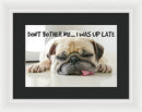 Don't Bother Me - Framed Print