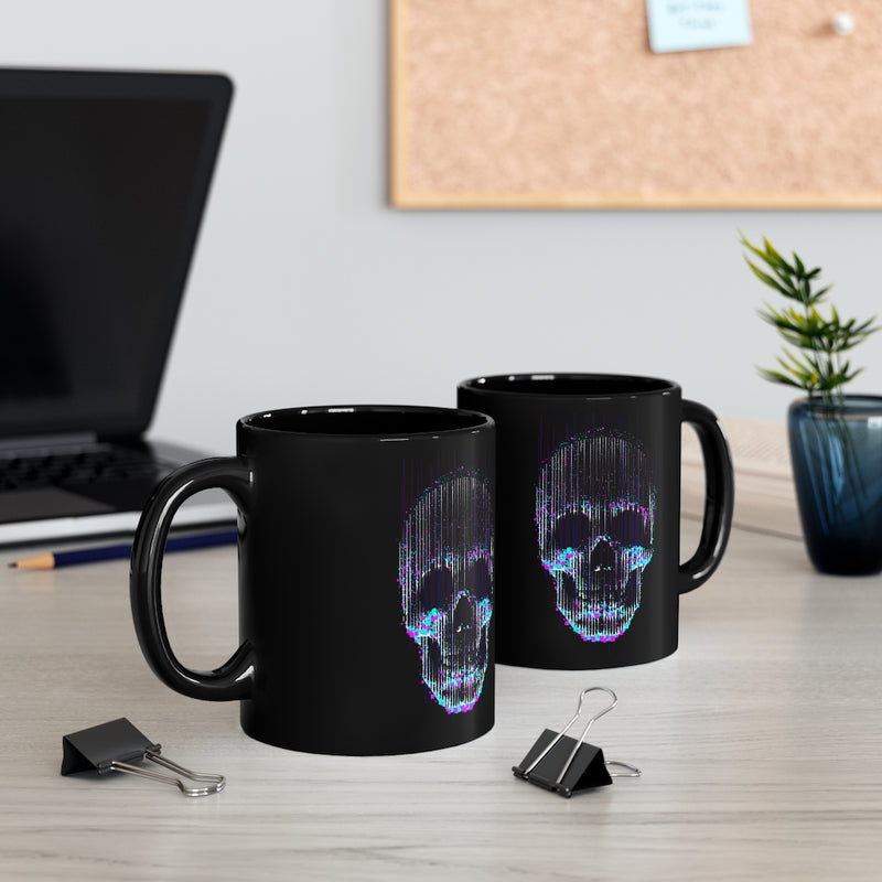 Colorful Skull 11oz Black Mug