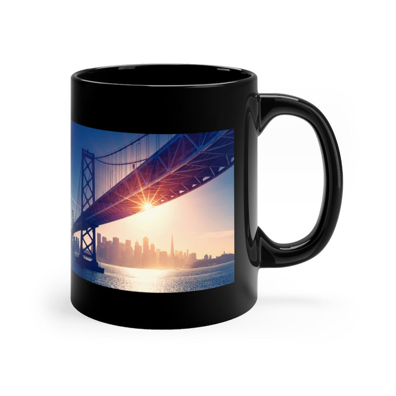 San Francisco Bay Bridge 11oz Black Mug