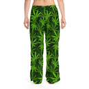 Marijuana Leaves Pajama Pants, Free Shipping, Lounge Pants, 420 Stoner Pants, Womens Pajamas, Cannabis Weed Pajamas