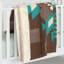 Boho Aztec Blanket, Sherpa Fleece Blanket, Free Shipping, Two Sizes, Throw Blanket, Extra Soft, Boho Chic, Southwest