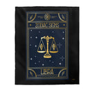 Libra Zodiac Blanket, Velveteen Plush Blanket, Free Shipping, Two Sizes, Throw Blanket, Extra Soft, Custom Photo, Astrology