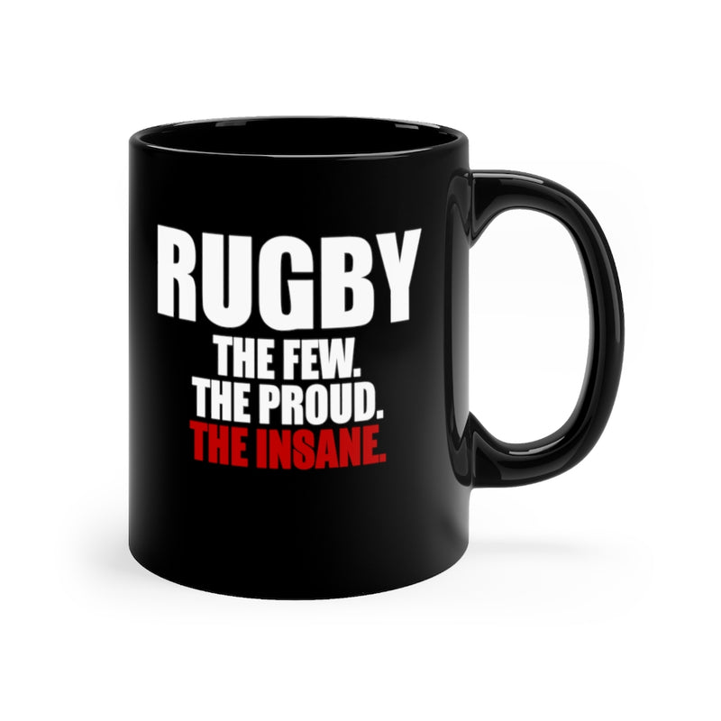 Rugby 11oz Black Mug