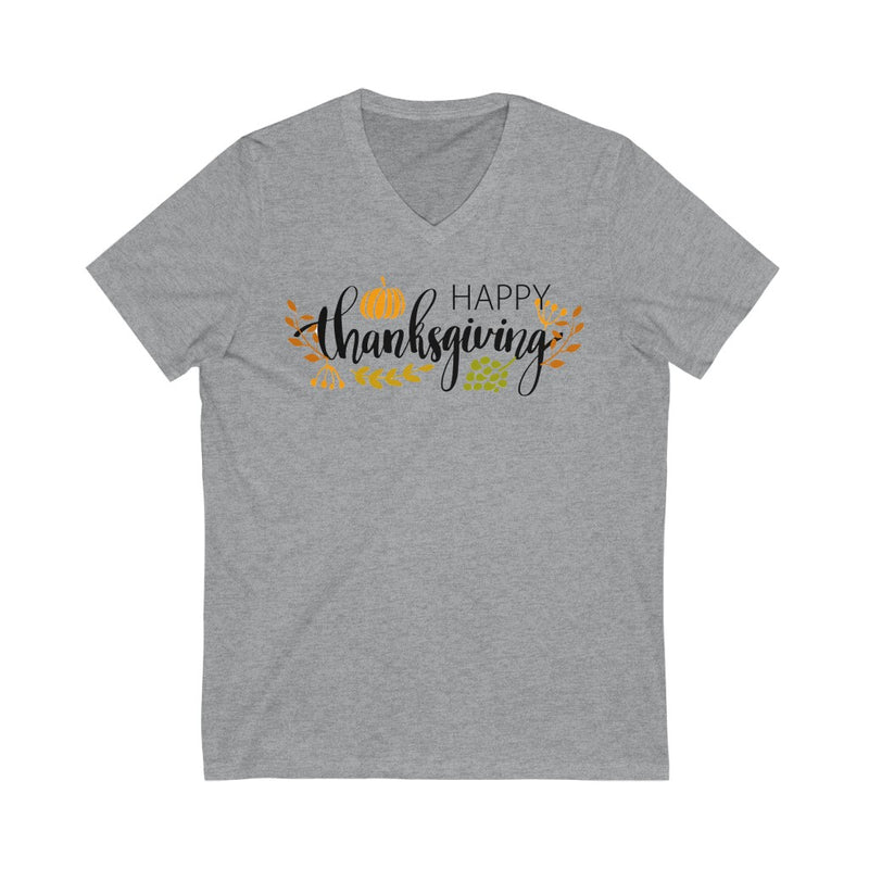 Happy Thanksgiving Unisex V-Neck T-shirt