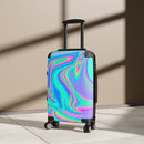 Boho Psychedelic Cabin Suitcase, Trippy Suitcase, Boho Rave Suitcase, Boho Modern Luggage, Psychedelic Carry On Bag