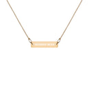 Engraved Silver Bar Chain Necklace - Momma Bear