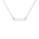 Engraved Silver Bar Chain Necklace - Momma Bear