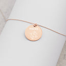 PISCES Zodiac Engraved Silver Disc Necklace