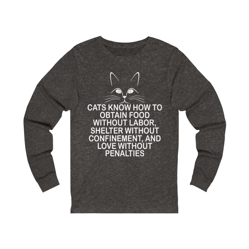 Cats Know How Unisex Jersey Long Sleeve T-shirt