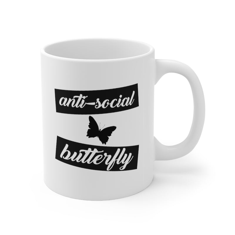 Anti-Social Butterfly - 11oz White Mug