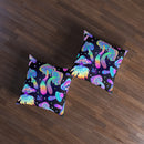 Mushroom Boho Floor Pillow, Floor Cushion, Meditation Pillow, Lounge Pillow, Psychedelic, Trippy