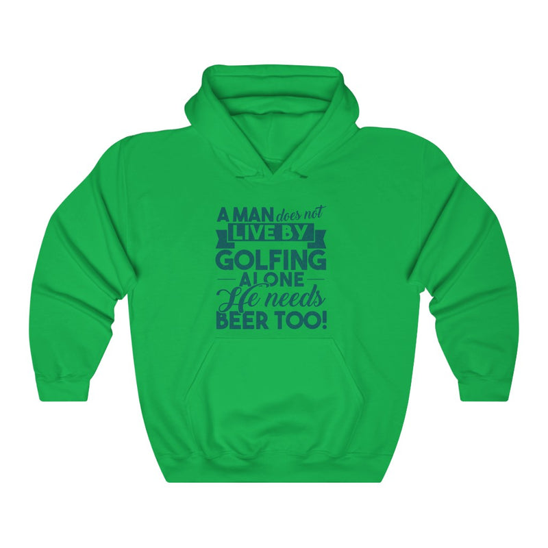 A Man Does Not Live By Golfing Alone Unisex Heavy Blend™ Hoodie