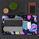 Boho Mushroom Desk Mat, Free Shipping, Two Sizes, Large Deskmat, Mouse Pad For Gamers, Desk Pad, Tie-Dye, Free Spirit