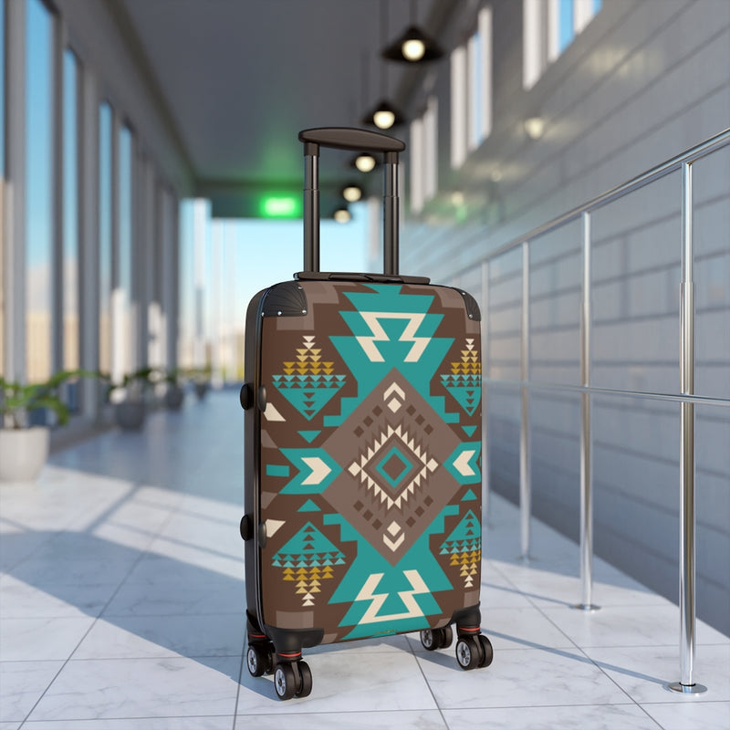 Boho Aztec Suitcase, Free Shipping, Travel Bag, Overnight Bag, Custom Suitcase, Rolling Spinner, Luggage, Boho Chic, Southwest