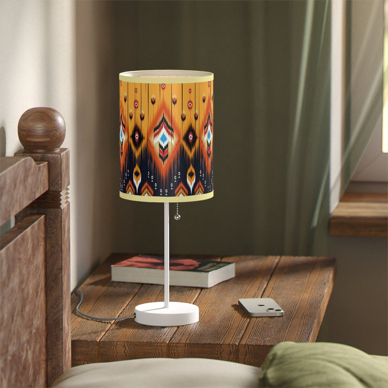 Aztec Natural Lamp on a Stand, Night Light, Indoor Table Lamp, Custom Photo Night Light, Bedside Lamp