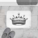 King's Crown Bath Mat ~ Free Shipping ~ Powder Room Mat ~ Bathroom Rug ~ Rugs ~ Non Slip ~ Runner ~ Shower ~ 2 Sizes, Microfiber