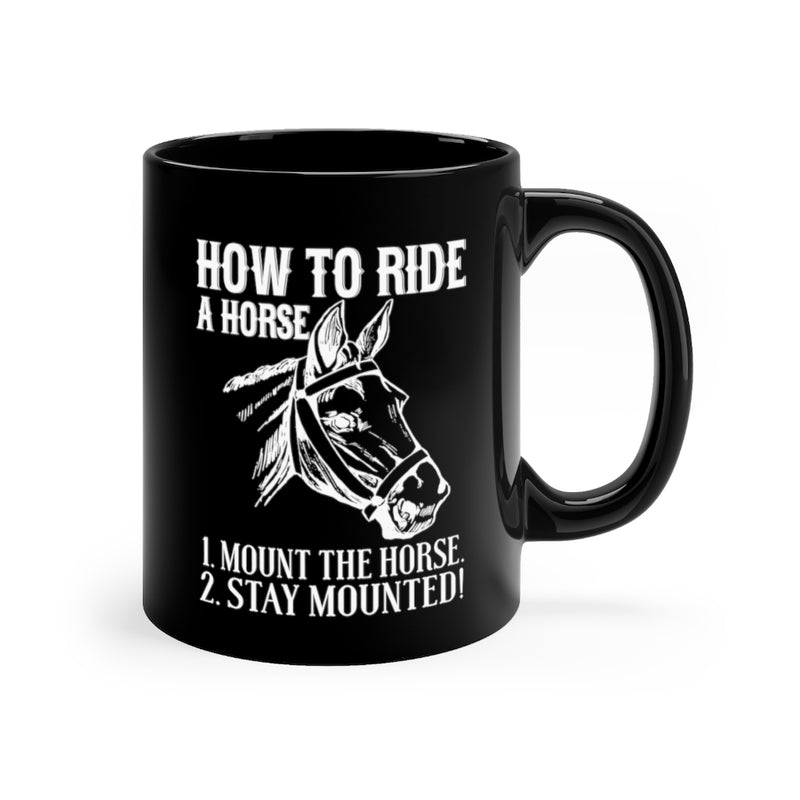 How To Ride 11oz Black Mug