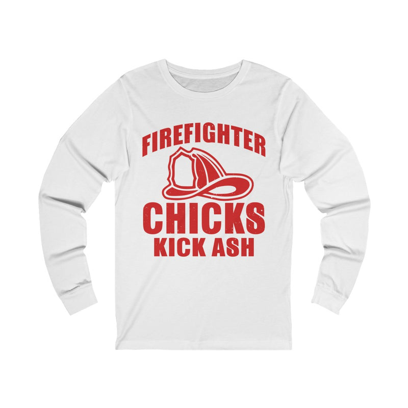 Firefighter Chicks Kick Ash Unisex Jersey Long Sleeve T-shirt