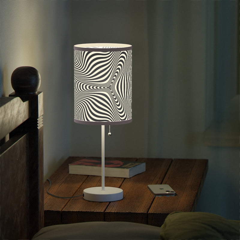 Boho Hypnotic Lamp on a Stand, US|CA plug, Psychedelic Night Light, Indoor Table Lamp, Custom Photo Night Light, Bedside Lamp
