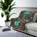 Boho Aztec Blanket, Velveteen Plush Blanket, Free Shipping, Two Sizes, Throw Blanket, Extra Soft, Boho Chic, Southwest