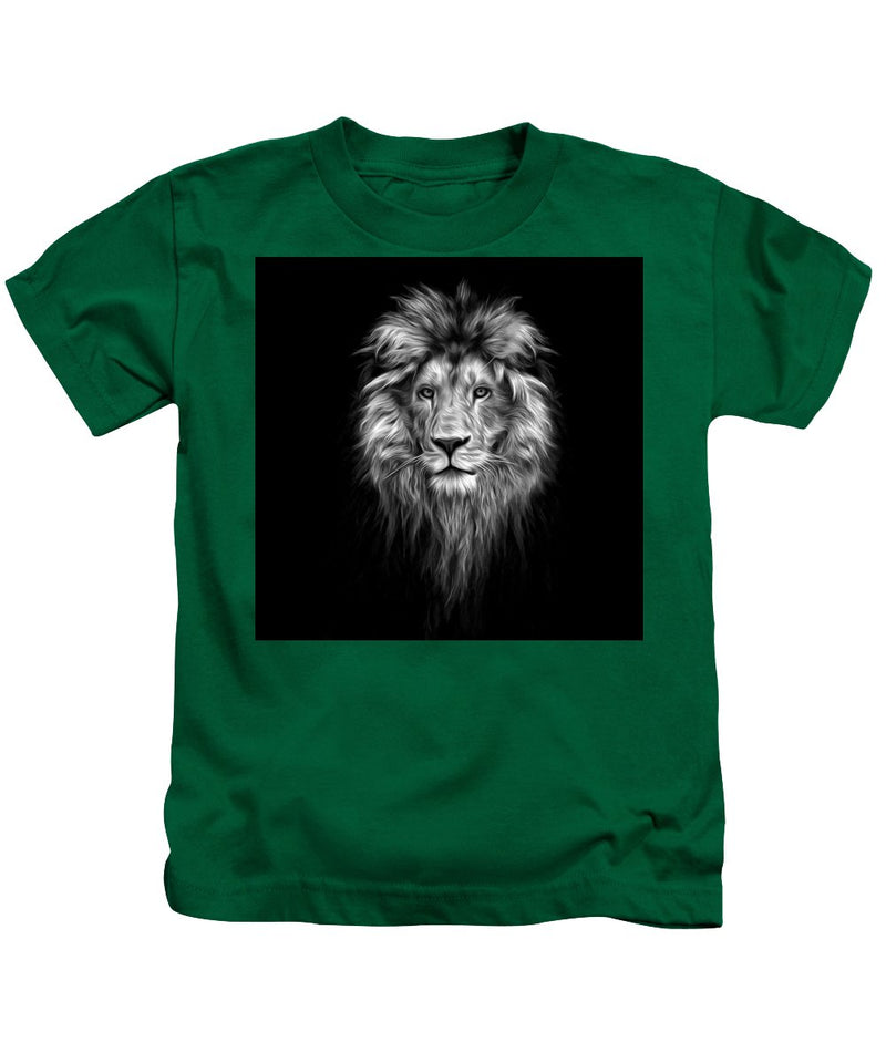 Lion On Black - Kids T-Shirt