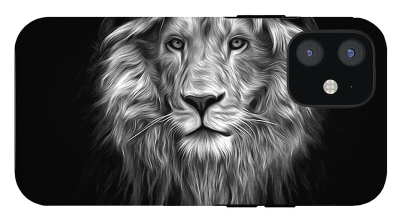 Lion On Black - Phone Case