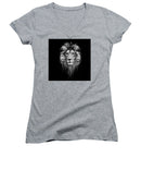 Lion On Black - Women's V-Neck