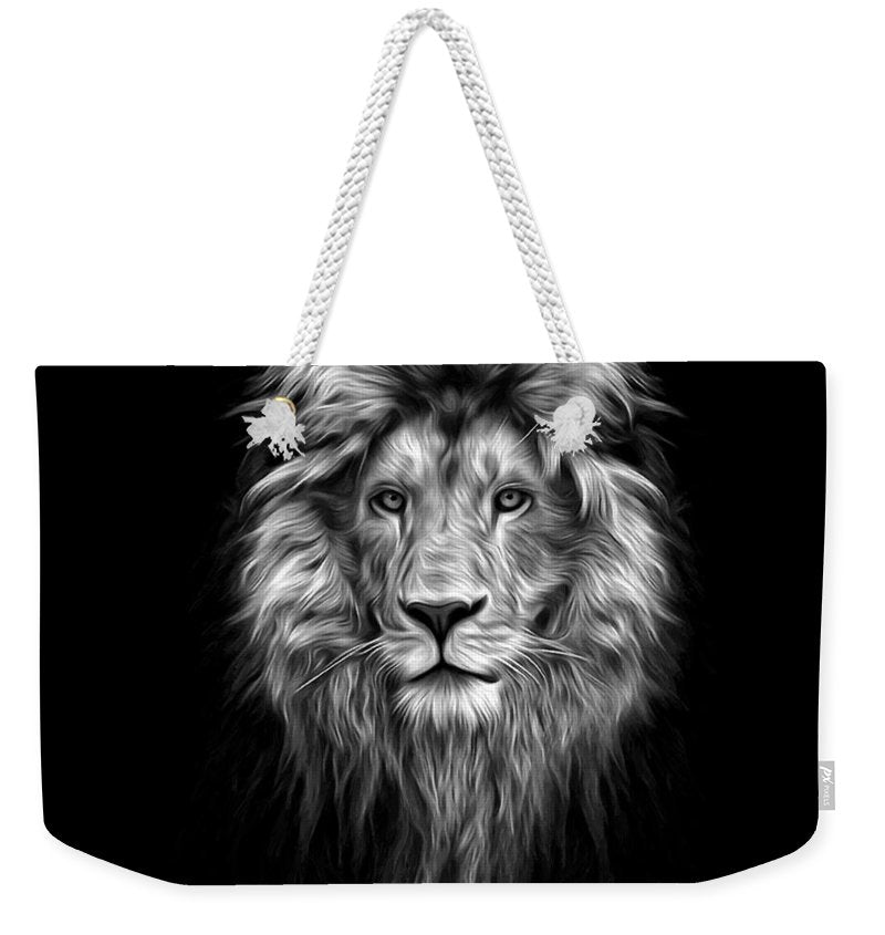 Lion On Black - Weekender Tote Bag