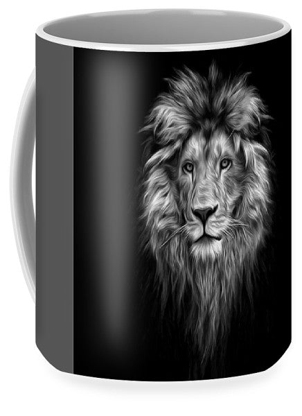 Lion On Black - 11oz White Mug AND/OR 15oz White Mug