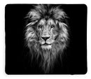 Lion On Black - Blanket