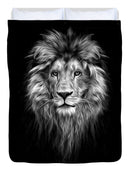 Lion On Black - Duvet Cover