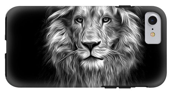 Lion On Black - Phone Case