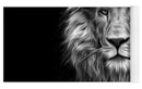 Lion On Black - Yoga Mat
