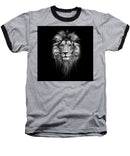 Lion On Black - Baseball T-Shirt
