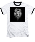 Lion On Black - Baseball T-Shirt