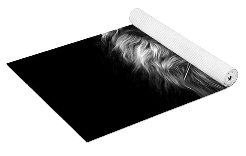 Lion On Black - Yoga Mat