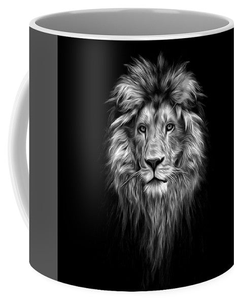 Lion On Black - 11oz White Mug AND/OR 15oz White Mug
