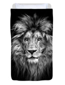 Lion On Black - Duvet Cover