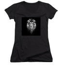 Lion On Black - Women's V-Neck