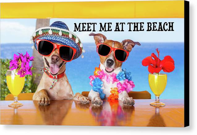 Meet Me At The Beach - Canvas Print