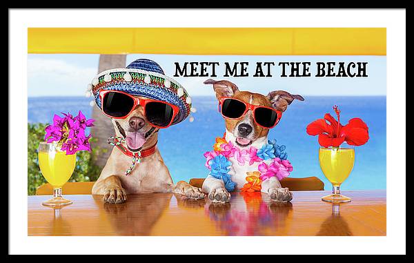 Meet Me At The Beach - Framed Print