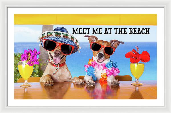 Meet Me At The Beach - Framed Print