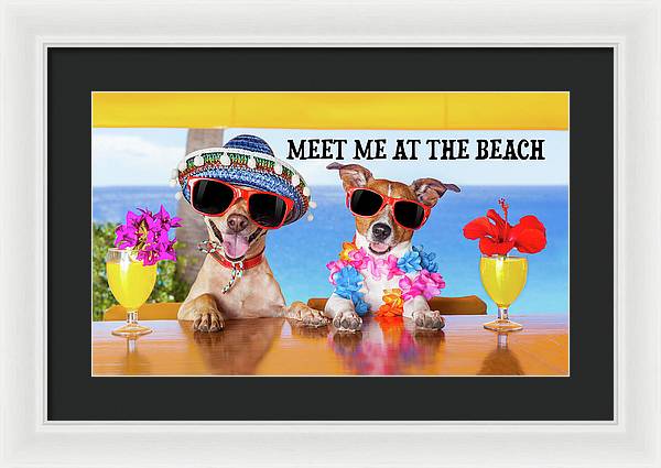 Meet Me At The Beach - Framed Print