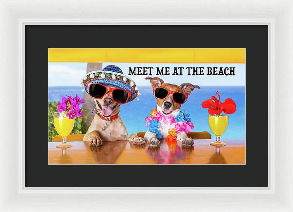 Meet Me At The Beach - Framed Print